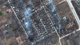 FOTO // Noi imagini din satelit care arată dezastrul rămas după atacurile trupelor ruse în zonele de la nord de Kiev